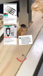 Dudukan Bor Bobok Kayu & Adaptor Bobok Kayu: Penggunaan Berbagai Ukuran Mata Bor (64mm-127mm)