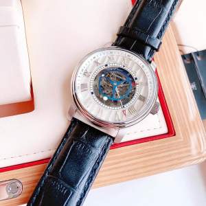 ĐỒNG HỒ NAM CHÍNH HÃNG Thomas Earnshaw ES-8096-01 Automatic Longcase Skeleton White Dial Brown Leather For Men