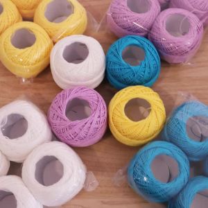 Không. 3 Sợi Len Ren Mùa Hè 100% Cotton Nguyên Chất Dệt Tay Trung Bình Mịn Để Đan Áo Sơ Mi Rỗng Khăn Choàng Áo Khoác Mũ Tay Áo Ngắn Chăn