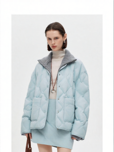 Detachable Padded High Neck Warm Down Coat