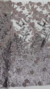 Luxury African Sequins Lace Fabrics High Quality 5 Yards Embroidery French Nigerian Tulle Lace Fabric For Wedding Party Sewing