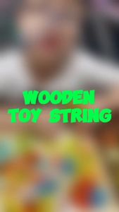 Hntob 20*20cm 36pcs Wooden String DIY Beads Fruit Animal Stringing Threading Toys Bead Toy