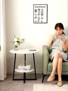 [1PC] Encora 2 Tier Coffee Table Wooden Table  圆桌子茶几 Meja Kopi Bulat Meja Ruang Tamu Dining Round Table Meja Kayu Bulat