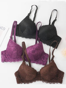 เสื้อชั้นในลูกไม้สายเดี่ยวแบบเกาะอก ทรงเอ ทรงเข้ารูป เซ็กซี่ สำหรับผู้หญิงวัยรุ่น ทรงบาง ดีไซน์คู่