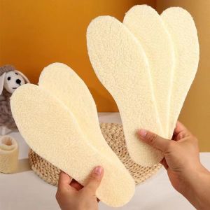 【♡Lovely girls house♡】Winter Imitation Lambswool Thickened Warm Insoles for Women Men Cutable Soft Sweat-Absorbent Breathable Shoes Pad