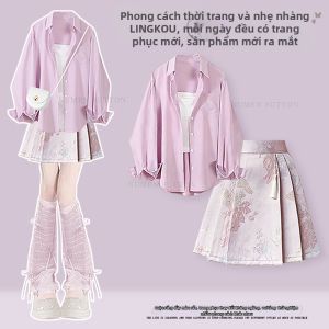 NUMEN BUTTON | Bộ Đồ Hè Phong Cách Truyền Thống Trung Quốc Dành Cho Người Mập