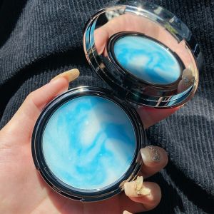 Lavender/Blue sky clouds/Lava/Jadeite Pressed Powder Matte Lasting Oil Control Face Compact Setting Powder Makeup Foundation