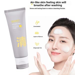 QISE Amino Acid Facial Cleanser White Mud Double Tubes Face Wash Shrink Pores Blackhead Removal Acne Fighting Oil Control Men Womwen 100g