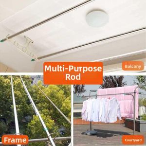 Drying Clothes Quilt Aluminum Alloy Extendable Pole