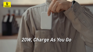 Baseus 10000mAh Magnetic Powerbank Wireless + Port Type C PD 20W Fast Charging Kecil Mini Portable Tahan lama Bateria Charger Casan tempel hp Pawer Beng