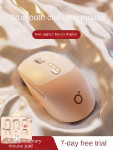 Q5 Wireless Bluetooth Mouse Rechargeable Silent Female Laptop Office High Appearance Cute