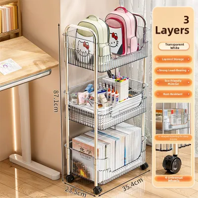 MEIZHUFU | Multi-purpose Mobile Shelving Unit Multi-level