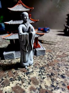 Mô Hình Nhà Sư mini Đứng ngồi cúi phụ kiện trang trí tiểu cảnh non bộ bàn làm việc chất liệu bột đá cao cấp