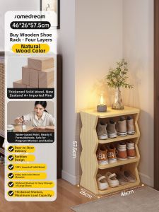 SAMEDREAM | Small Narrow Wall-Mounted Multi-Layer Shoe Rack