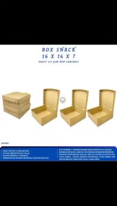 Box Aqua 16x16x7 Dus Aqua 16x16 Dus Snack 16x16 Kraft 275 Gsm (Isi 20 Pcs--BAR69K1)