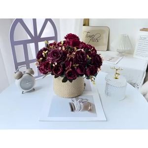Hoa Mẫu Đơn Lụa Hoa Nhân Tạo Cho Đám Cưới Bó Hoa Cô Dâu Nhà Phòng Bàn Trang Trí Sân Vườn Mùa Thu DIY Quà Tặng Lễ Hội Vòng Hoa