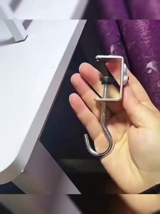 Compact Table Accessories: Portable Metal Hook Table & Multifunctional Student Supplies