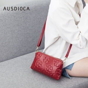 AUSDIOCA | Real Leather Small Bag Pressed Cowhide