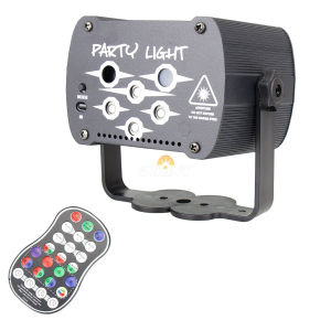 3IN1 UV LED 6 Lens R&G Laser 60 Patterns Projector DJ Disco Light Party Dance Wedding Birthday Stage Effect Christmas Lamp YFR80
