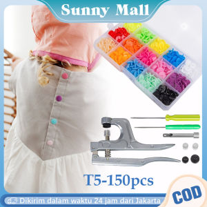 Alat Pasang Kancing Jepret 150pcs Alat Pasang Tang Press Kancing Snap Utk Tas Dompet Pakaian