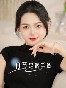 ZHOU LIU FU 周六福 S999 Pure Silver Open Cuff Bangle Minimalist Bamboo-Joint Design - Hypoallergenic Adjustable Statement Jewelry for Women Girl D1011308