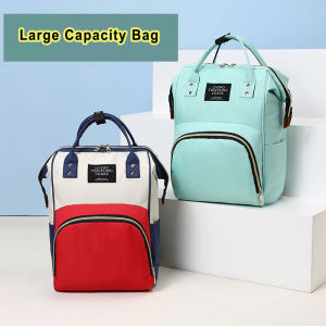 Multifuntion Fashion Diaper Backpack Mommy Bag Handbag Large Capacity Nylon Baby Bag Milk Bottle Bag