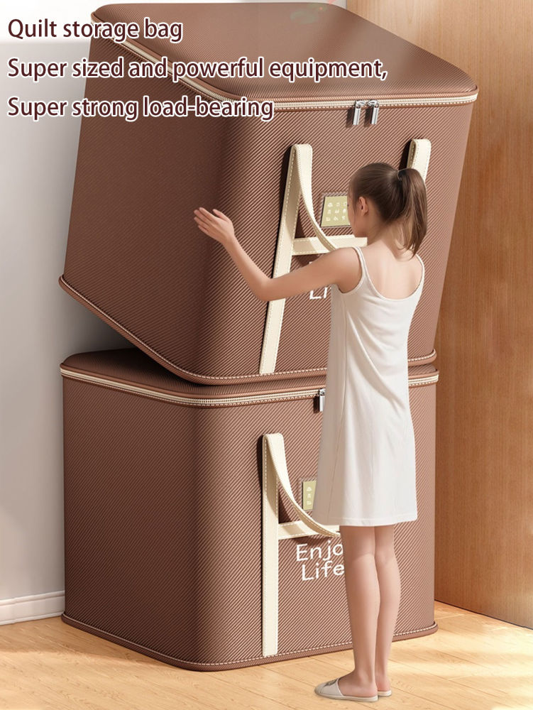 Large Capacity Storage Bag, Thickened Wear-Resistant Organizer For Clothes & Quilts, Moving Packaging Bag
_voghion.com