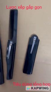 Lược xếp chải tóc gấp gọn màu đen cho nam cài túi dễ dàng BHHM.