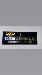Niche Metal Engrave / Lapida tom plate