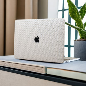 PU leather woven pattern high-end Matte Slim laptop protect case for macbook air M2 13 14 inch A2941 A2681 Retina 13 Pro A2289 A2338 Laptop accessories