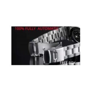 Forsining Mechanical hollowed out  100% automatic  mens watch steel band