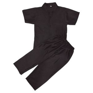 SETELAN BAJU KOKO MUSLIM ANAK LAKI LAKI WARNA HITAM FULL KANCING || USIA 1-15 TAHUN BAHAN POLI KATUN PREMIUM