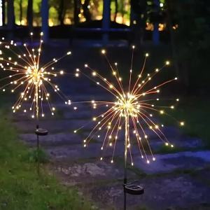 NEW 200LEDs Solar Lights Outdoor Waterproof Solar Garden Lights 8 Lighting Modes With Remote Control Decorations Light