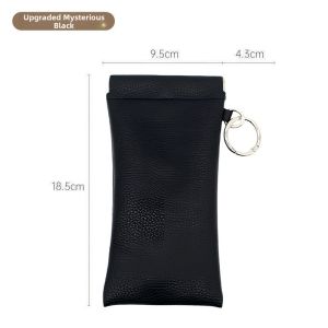 Portable Auto-close Leather Glasses Case
