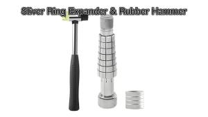 PHYHOO | PHYHOO Hand Tapped Ring Expander Set with Adhesive Hammer 2pcCompact Professional Ring Sizing Kit DIY Jewelry Repair Tool