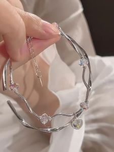 Non-Fading Silver Bracelet Unique Design Student Party Female Friend Hand Chain Butterfly Insect Pattern Painted Craft Jewelry