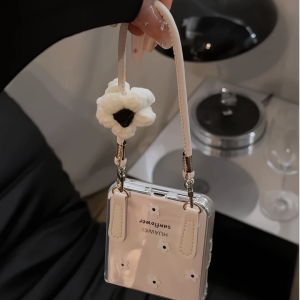 Fresh Floral Dot Huawei Pocket 2 Silicone Case Womens Style Protective Cover Artistic Creative Trendy Fashionable Anti-Fall