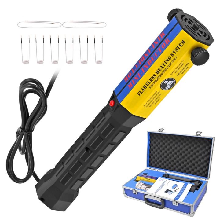 【100% Original】1000W Magnetic Induction Heater Kit, Flameless Heating Technology, With 8 Coils And Aluminum Alloy Box, Used For Heating Nuts, Gears, Bearings