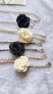 Camellia Pearl Waist Chain & Adjustable Ladies Necklace: Perfect for Special Occasions & Daily Wear
