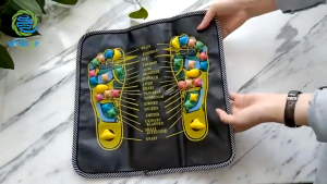 【SuperSales】Foot Acupressure Mat Pad Massageador Walk Stone Foot Leg Pain Relieve Relief Reflexology Foot Massage Mat Reflexology Walk Stone Road for Acupressure Foot Massage Acupoint Mat for Long Sitting Elderly Students and Office Workers