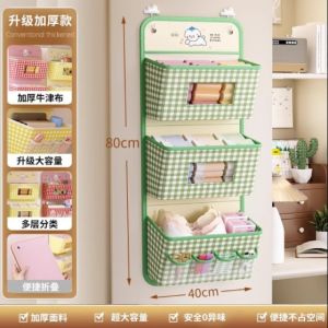 กระเป๋าใส่เสื้อผ้าชั้นวางของสำหรับแขวนบนเตียง กระเป๋าใส่ถุงเท้า สำหรับการเก็บของในหอพัก วัสดุ Oxford Cloth สำหรับทุกเพศ ทุกวัย