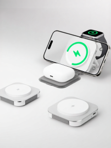 VanFu | 3-in-1 Magsafe Wireless Charger Foldable Magnetic Stand Compatible with AirPods Watch iPhone