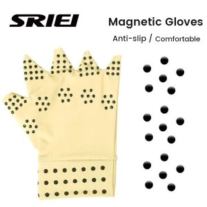 SRIEI 1 Pair Magnetic Therapy Anti Arthritis Hands Gloves Therapy Compression Gloves Ache Pain Relief Health Care Tools