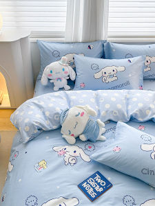 100% Pure Cotton Childrens Bedding Set Four-Piece Quilt Cover Sheet Dormitory Student Three-Piece Pure Cotton Bedding Set