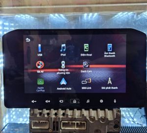 Màn hình Android Bluetooth cho xe hơi Xpander 2023 2024 - hiển thị thời gian danh sách phát kết nối Bluetooth điều hướng phát nhạc.