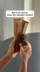 Deyga Neem Wooden Comb (Large) | Anti-Static Wide Tooth Wood Comb | Reduces Frizz & Dandruff | Boosts Scalp Circulation & Hair Growth | Natural Eco-Friendly Wooden Hair Comb for All Hair Types