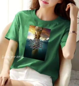 KAOS ATASAN DIDALAM KESESAKAN TUHAN MENOLONG AKU COTTON COMBED WANITA