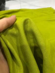 Vải Linen màu xanh cốm co giãn dày vừa mềm rũ (khổ 1m4)may đầm váyquần suông Comple