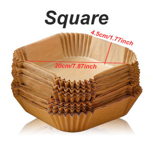 20/50/100Pcs Air Fryer Disposable Paper Liner Square Air Fryer Liner Oil & Waterproof Parchment Paper for Baking Roasting & BBQs