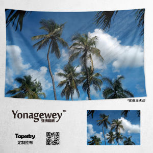 Creative Nordic Simple Summer Style Coconut Tree Living Room Bedroom Dining Room Wall Cloth Decorative Background Cloth Poster Hanging Cloth